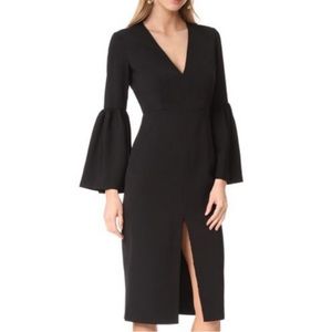 BHLDN Jill Stuart Black Lilah sheath midi Dress, size 4